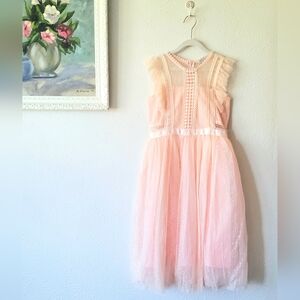 TRISH SCULLY Clarissa Dress Peachy Pink - SPRING FORMAL/EASTER READY!!